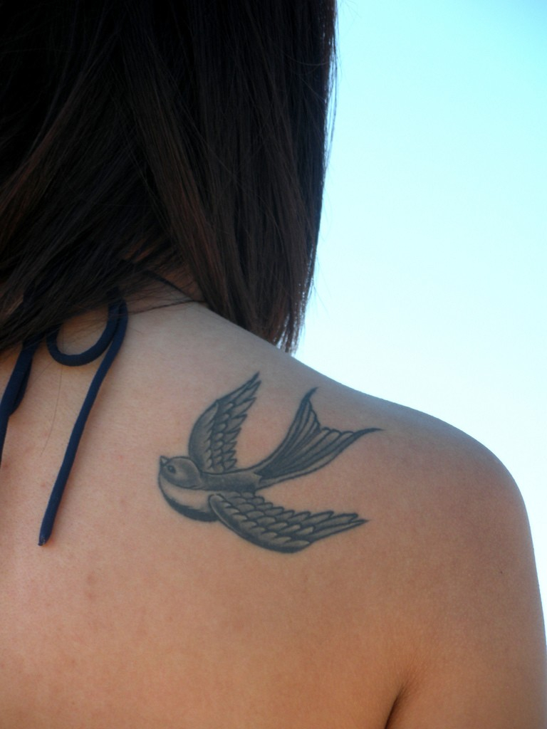 65 Beautiful Shoulder Blade Tattoos intended for size 768 X 1024