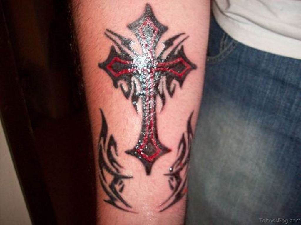 70 Great Cross Tattoos For Arm in proportions 1024 X 768