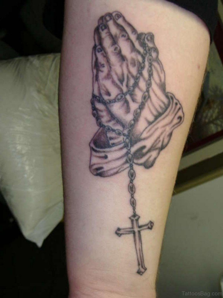 70 Great Cross Tattoos For Arm with regard to measurements 768 X 1024