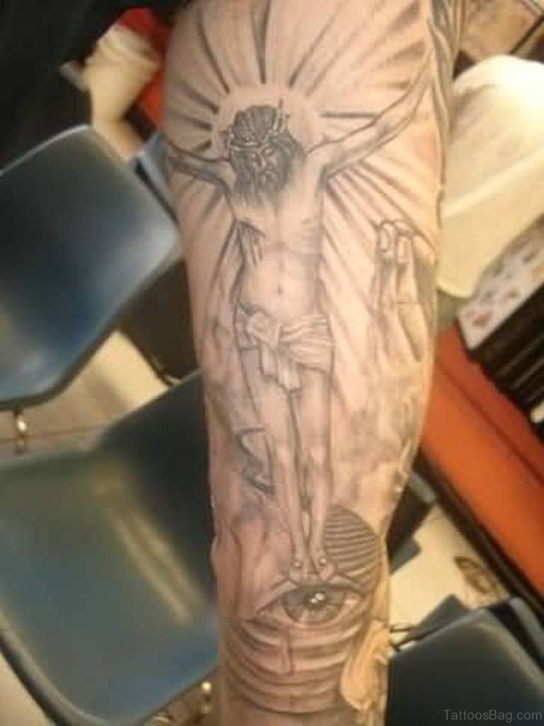 72 Great Looking Jesus Tattoos For Arm regarding size 768 X 1024