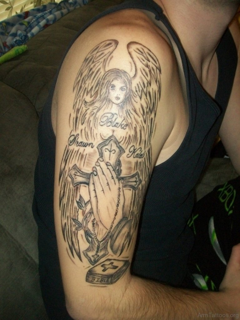 75 Beautiful Guardian Angel Tattoos For Arm with proportions 768 X 1024