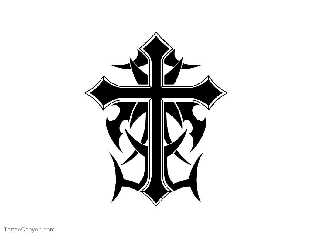 7666 Free Designs Cross With Tribal Style Tattoo Wallpaper Tattoo throughout size 1024 X 768