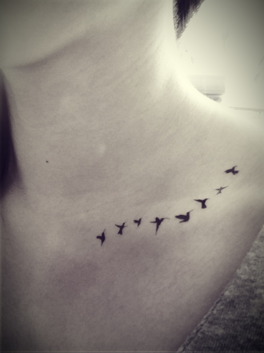 8 Flying Tiny Birds Swallow Silhouette Tattoo Inknart Temporary regarding measurements 844 X 1125