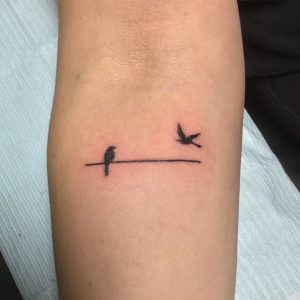 A Simple Tiny Bird Silhouette Tattoo Tattoo Cutetattoo with measurements 1080 X 1080