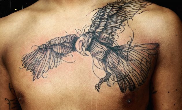Bird chest tattoo for females - wide 3