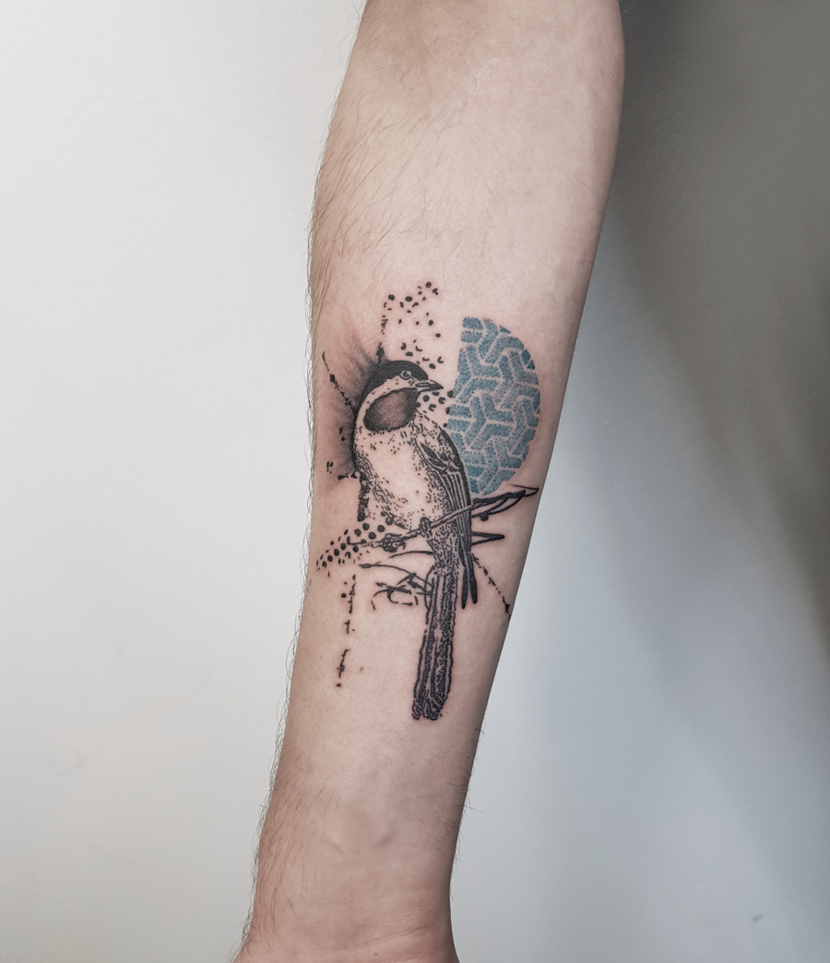 Abstract Bird Tattoo Selfmadetattooberlin On Deviantart in size 830 X 963