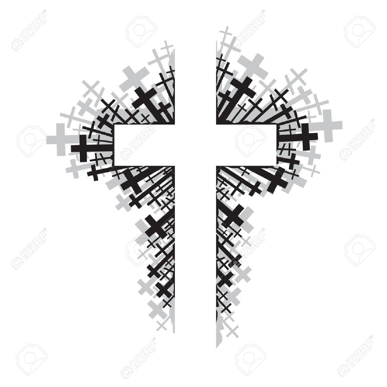 Abstract Illustration Of Religious Cross within dimensions 1300 X 1300