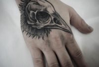 Alex Tabuns Crow Skull Tattoo Corvids Hand Tattoos Skull Hand within proportions 1276 X 1920