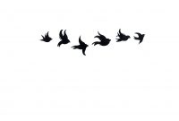Amazing Black Six Flying Birds Tattoo Stencil Bird Tattoos Bird intended for sizing 3492 X 2563