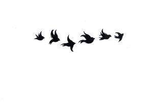 Amazing Black Six Flying Birds Tattoo Stencil Bird Tattoos Bird with regard to proportions 3492 X 2563