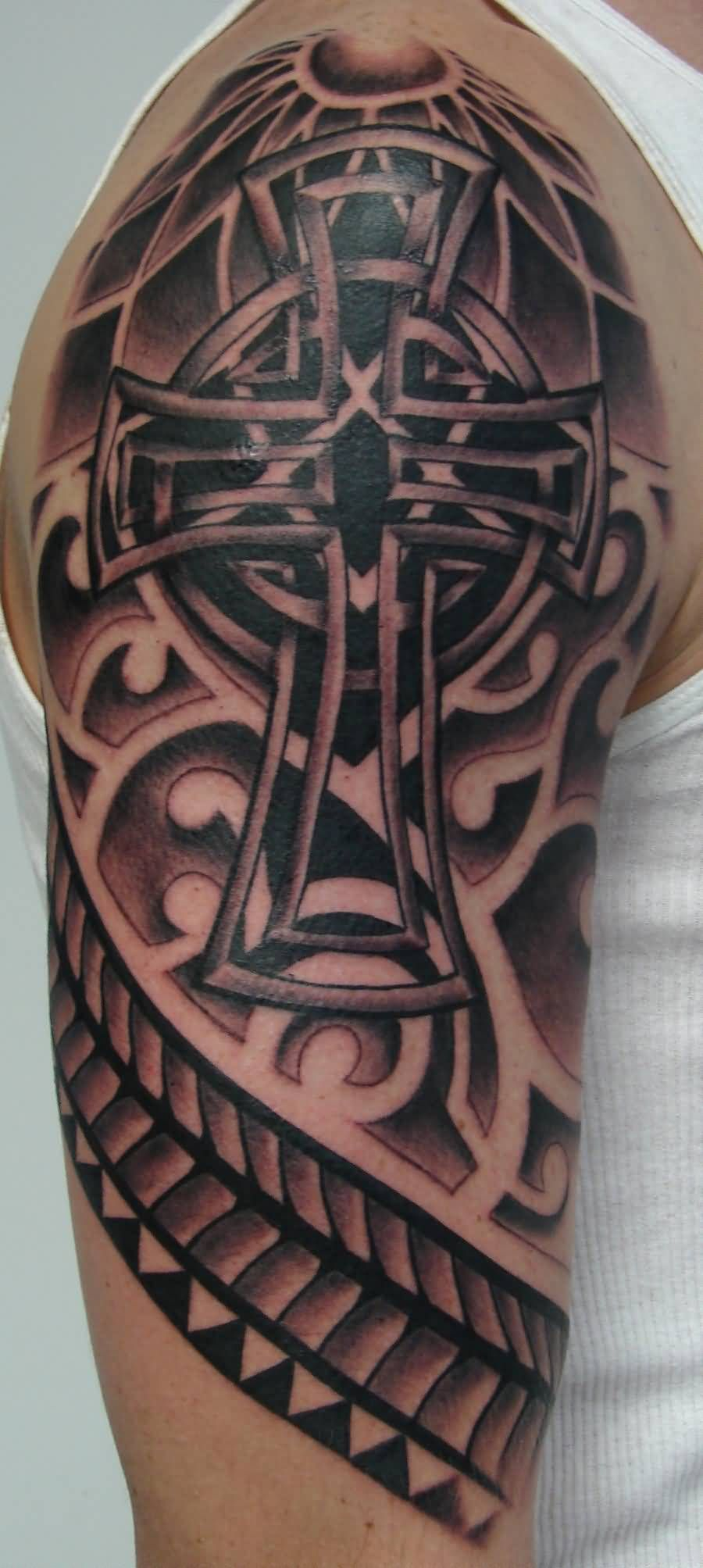 Amazing Celtic Polynesian Tattoo On Half Sleeve Gabrielcece throughout measurements 900 X 2007