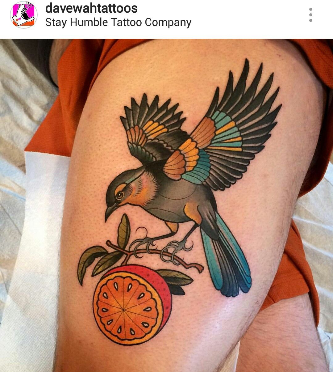 American Traditional Bird Tattoo Dave Wah Tattoos Traditional intended for size 1079 X 1204