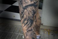 Angel Holding A Cross Religious Black Grey Tattoos Anubis in proportions 1772 X 2362