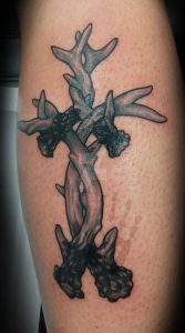 Antler Cross Tattoo Tranquil Eyez On Deviantart pertaining to dimensions 668 X 1197