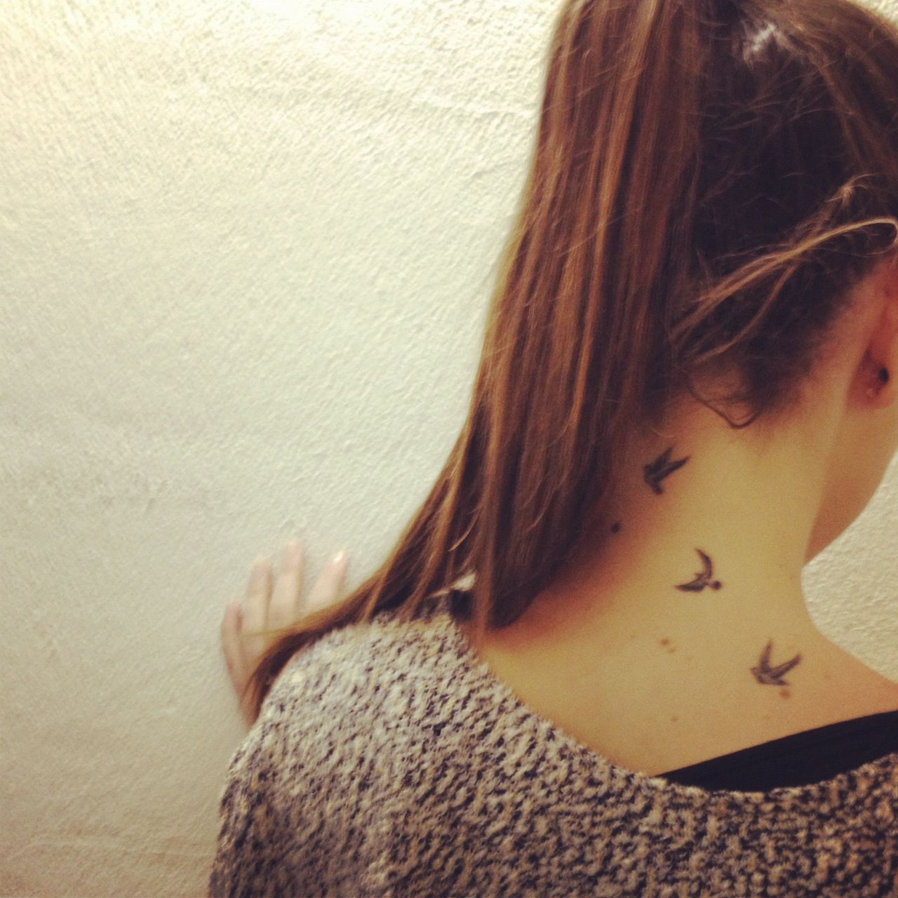 Arrow Tatoo Back Of Neck Lets Get Inked Girls Birds Neck Tattoos for measurements 1280 X 1280