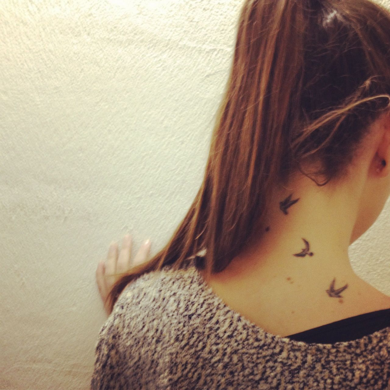 Arrow Tatoo Back Of Neck Lets Get Inked Girls Birds Neck Tattoos for proportions 1280 X 1280