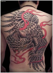 Awesome Asian Bird Tattoo Design For Men Back Golfian regarding dimensions 861 X 1169