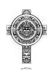 Aztec Cross Tattoo Stencil Steve Golliot Villers in measurements 1280 X 1793