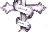 Banner With Cross Tattoo Design Tattoos Cross Tattoo Designs within dimensions 748 X 1068