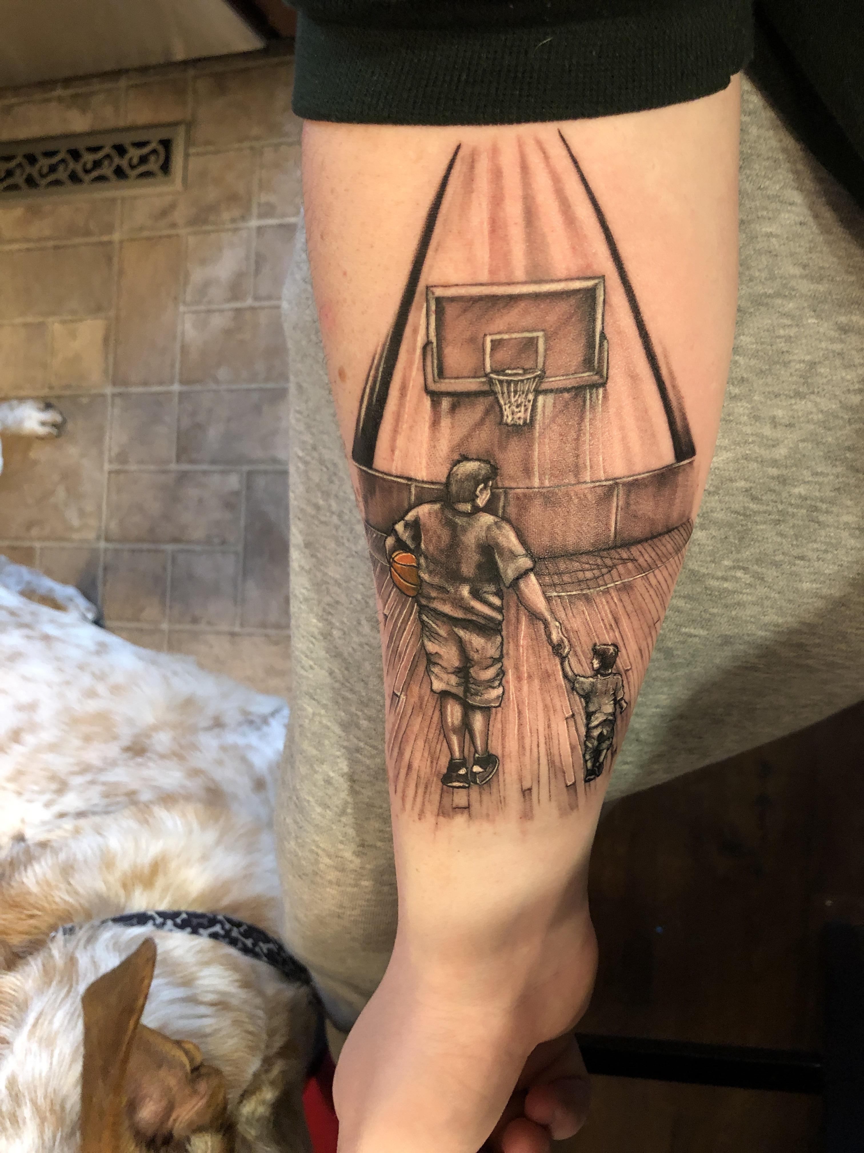 Basketball Tattoo For My Son Done Lou At Artists Unbound In throughout size 3024 X 4032