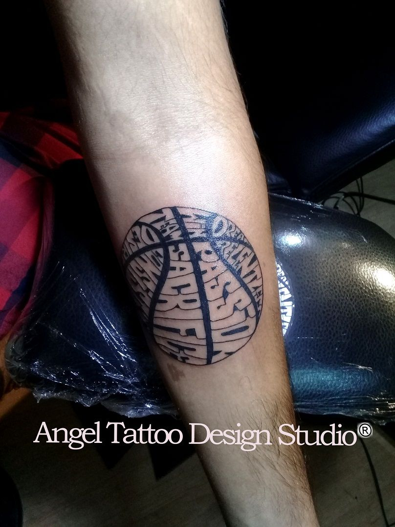Basketball Tattoo Made In Gurgaon Shopcall 8826602967 For within dimensions 808 X 1078