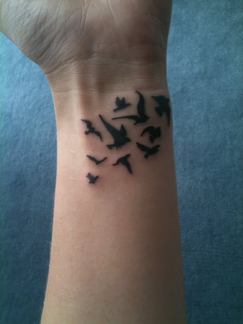 Batch Flying Birds Tattoos On Wrist Tattoomagz Tattoo Designs with sizing 774 X 1032