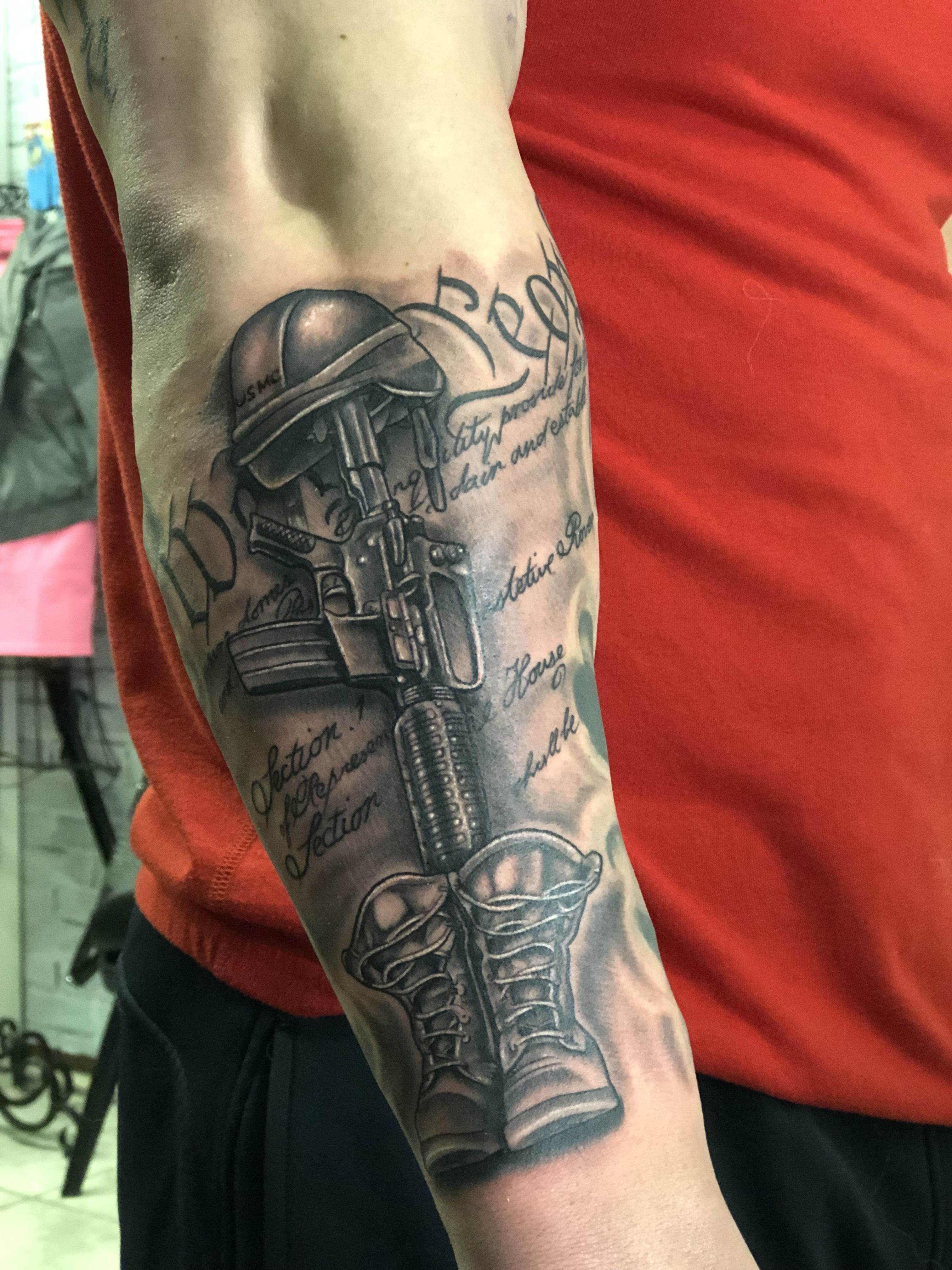 Battlefield Cross Tattoo Tattoos Tattoos regarding proportions 3024 X 4032