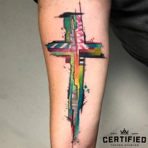 Beautiful Abstract Cross Tattoo Skyler Espinoza At Certified Tag with dimensions 1460 X 1465