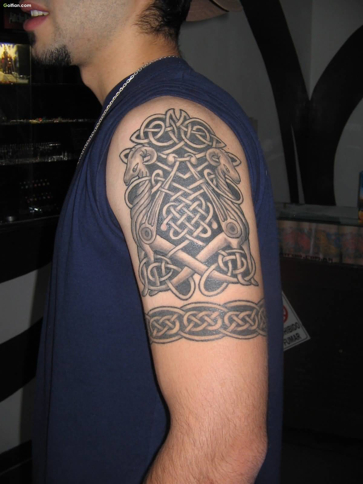 Beautiful Arm Tattoo Of Traditional Celtic Knot For Men Golfian inside measurements 1200 X 1600