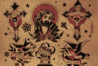 Becca Genne Bacon Metallic Tattoos Traditional Tattoo Jesus intended for measurements 1600 X 1195