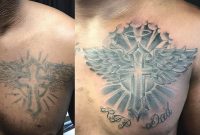 Before And After Chest Tattoo Recovery Fix Up Or Cover Up Cross for sizing 1080 X 1080