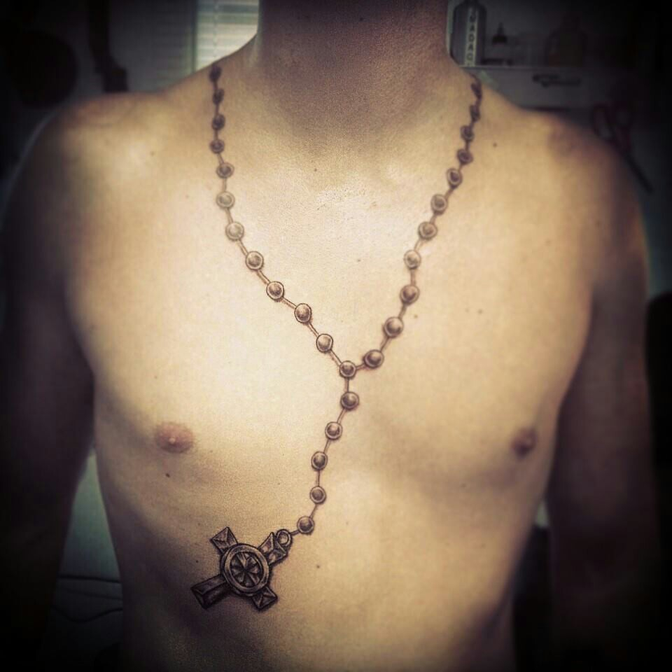Big Chain Wonderful Necklace Cross Tattoo Idea Golfian inside size 960 X 960