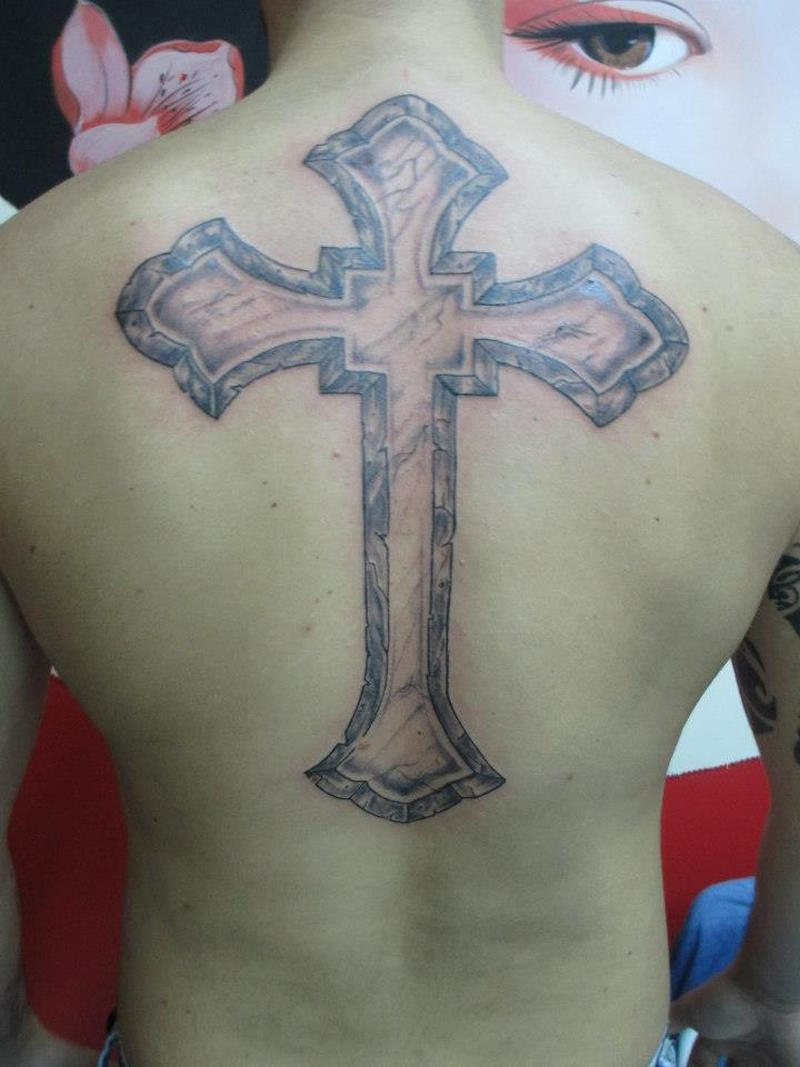 Big Cross Tattoo On Back Tattoos Book 65000 Tattoos Designs regarding proportions 800 X 1067