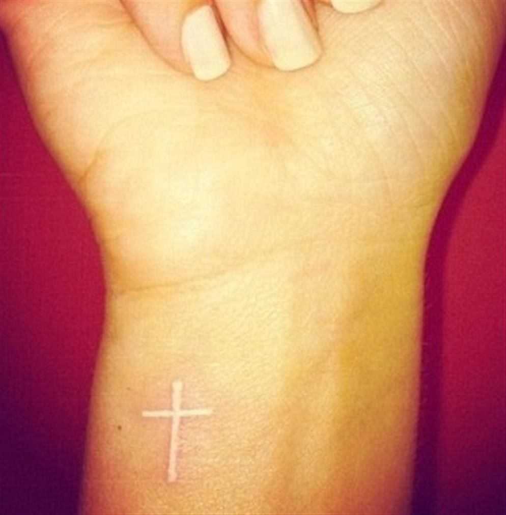 Bing White Ink Cross Tattoos Inked Tattoos White Ink Cross regarding dimensions 994 X 1012