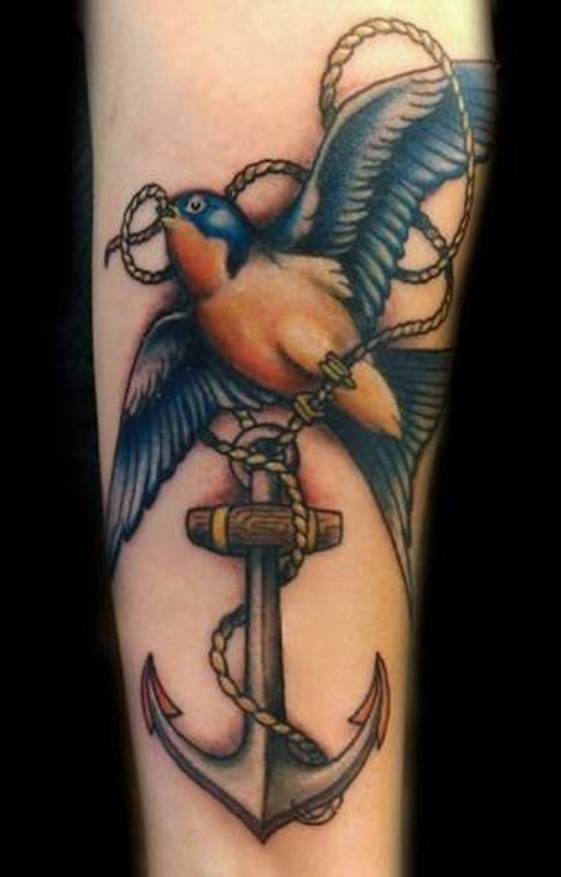 Bird Anchor Tattoo 2 Tattoos Book 65000 Tattoos Designs inside measurements 800 X 1249