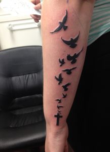 Bird And Cross Tattoo Ink Tattoo Designs Tattoos Dove Tattoos regarding proportions 1484 X 2047