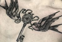 Bird And Key Tattoo On Chest Tattoo Designs Tattoo Pictures pertaining to dimensions 1010 X 1010