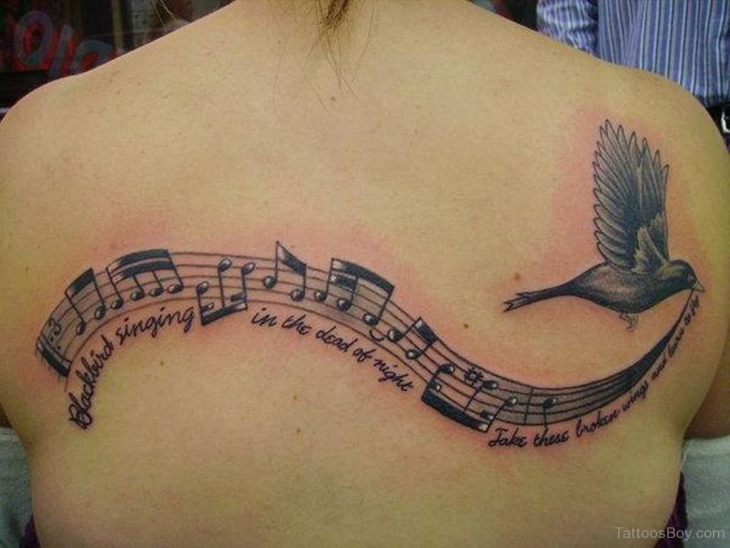 Bird And Music Tattoo Tattoo Designs Tattoo Pictures inside dimensions 1024 X 768