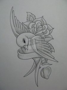 Bird And Rose Madtattooz On Deviantart Tattoos Tattoo with regard to dimensions 900 X 1200