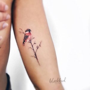 Bird On A Branch Tattoo On The Left Inner Arm Tattoos intended for proportions 1000 X 1000