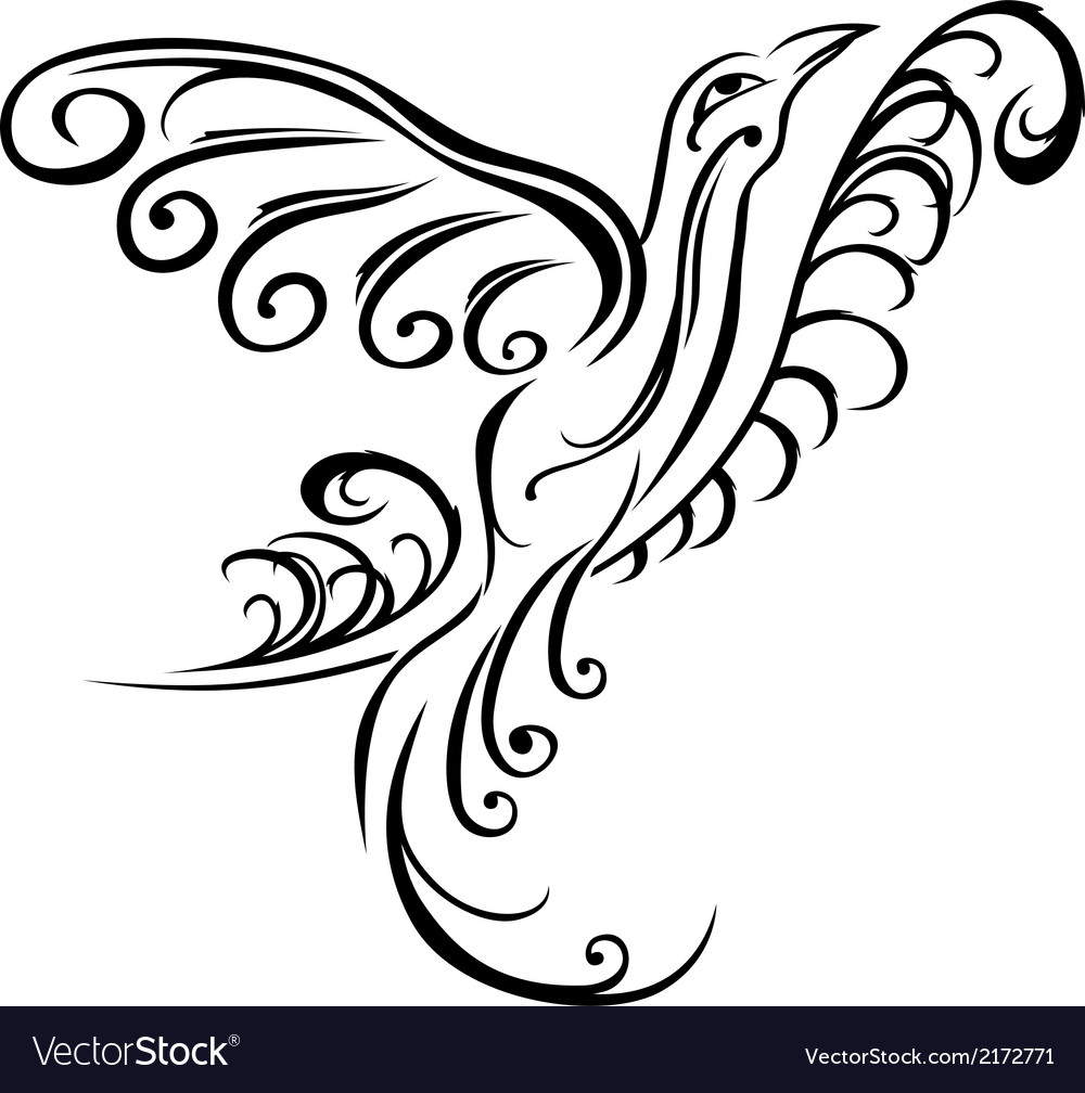Bird On Branch Black Tattoo Stencil Royalty Free Vector within dimensions 1000 X 1008