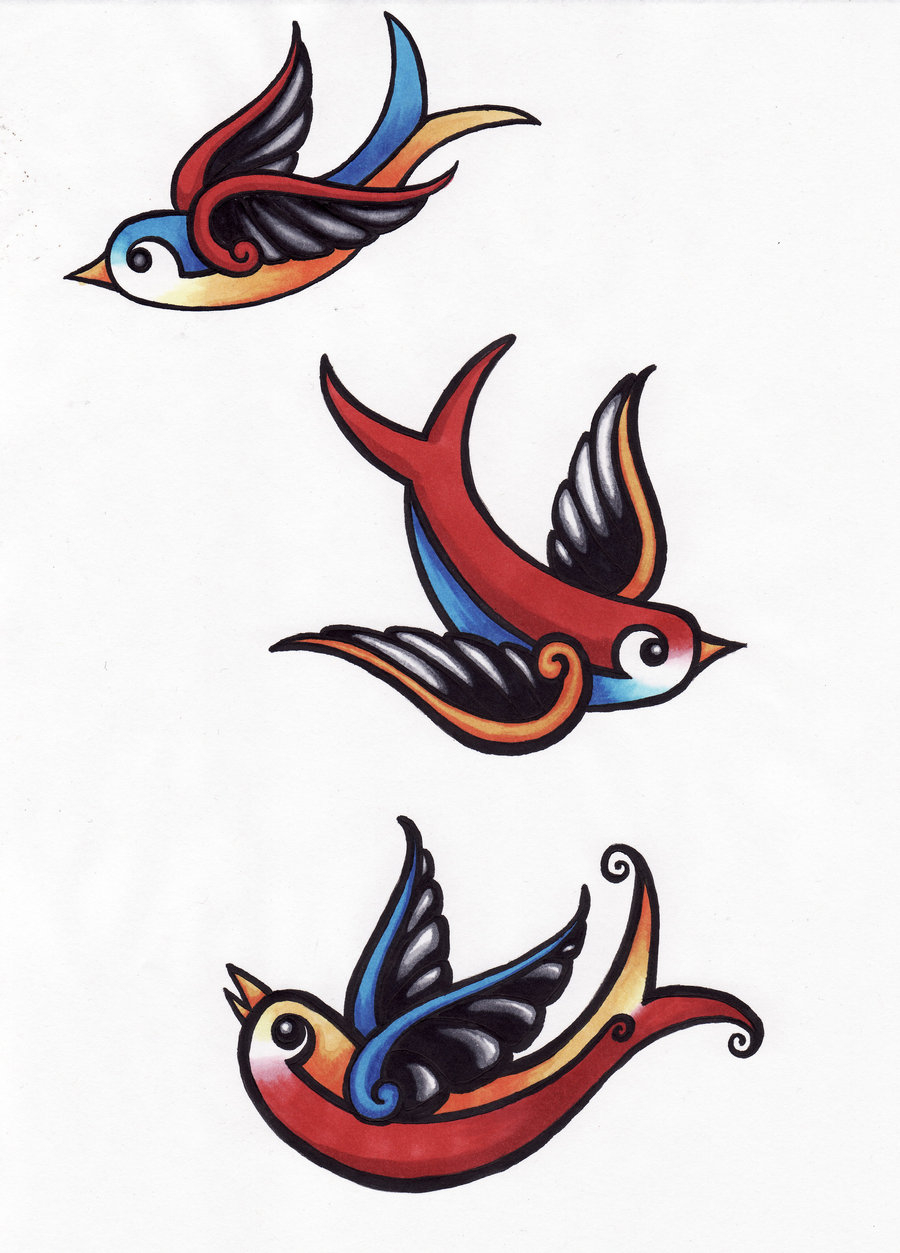 Bird Tattoo Flash Art Free Image pertaining to proportions 900 X 1253