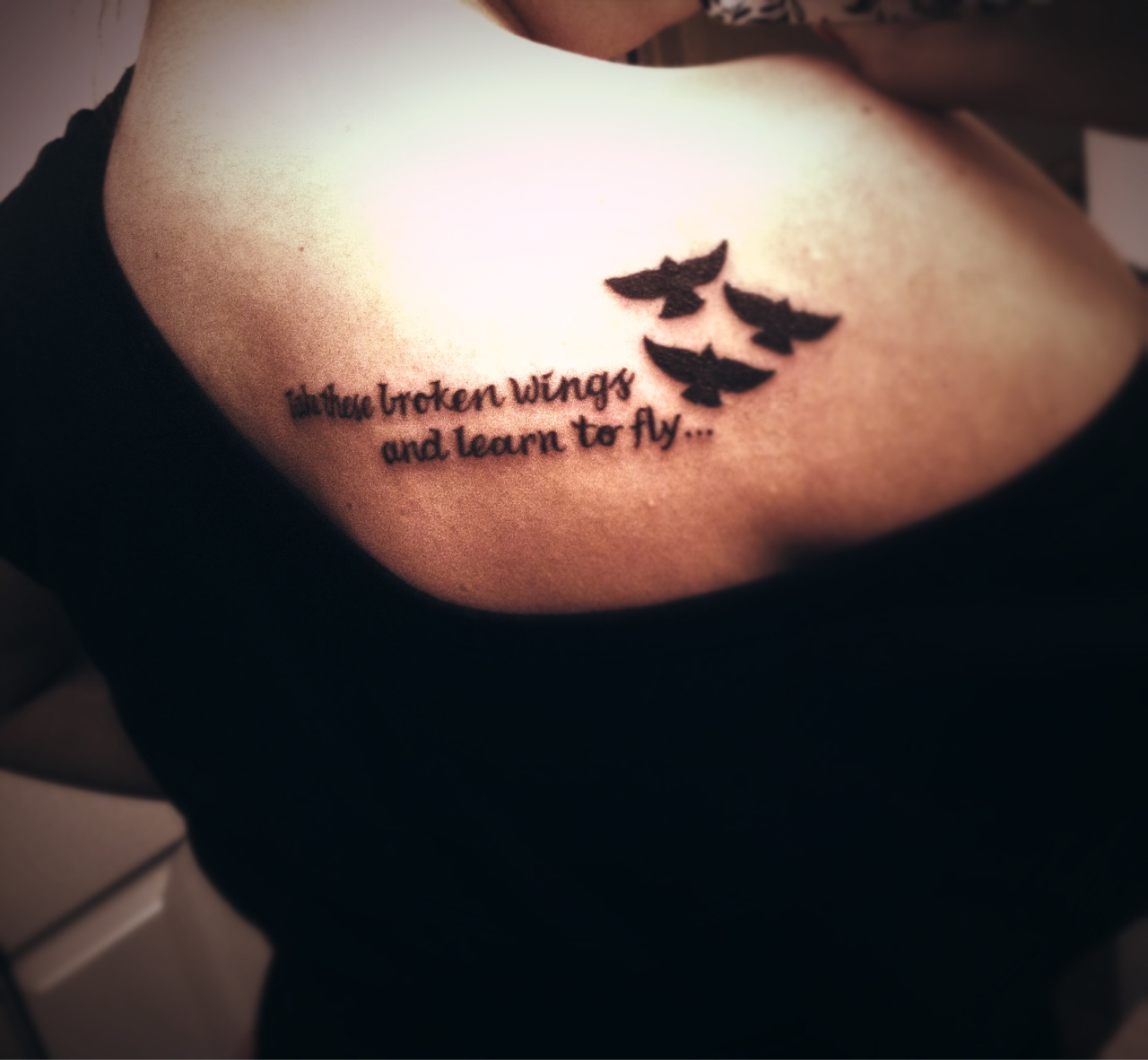 Bird Tattoos With Quotes regarding size 1280 X 1182