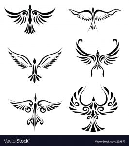 Bird Tribal Tattoo Royalty Free Vector Image Vectorstock for measurements 957 X 1080