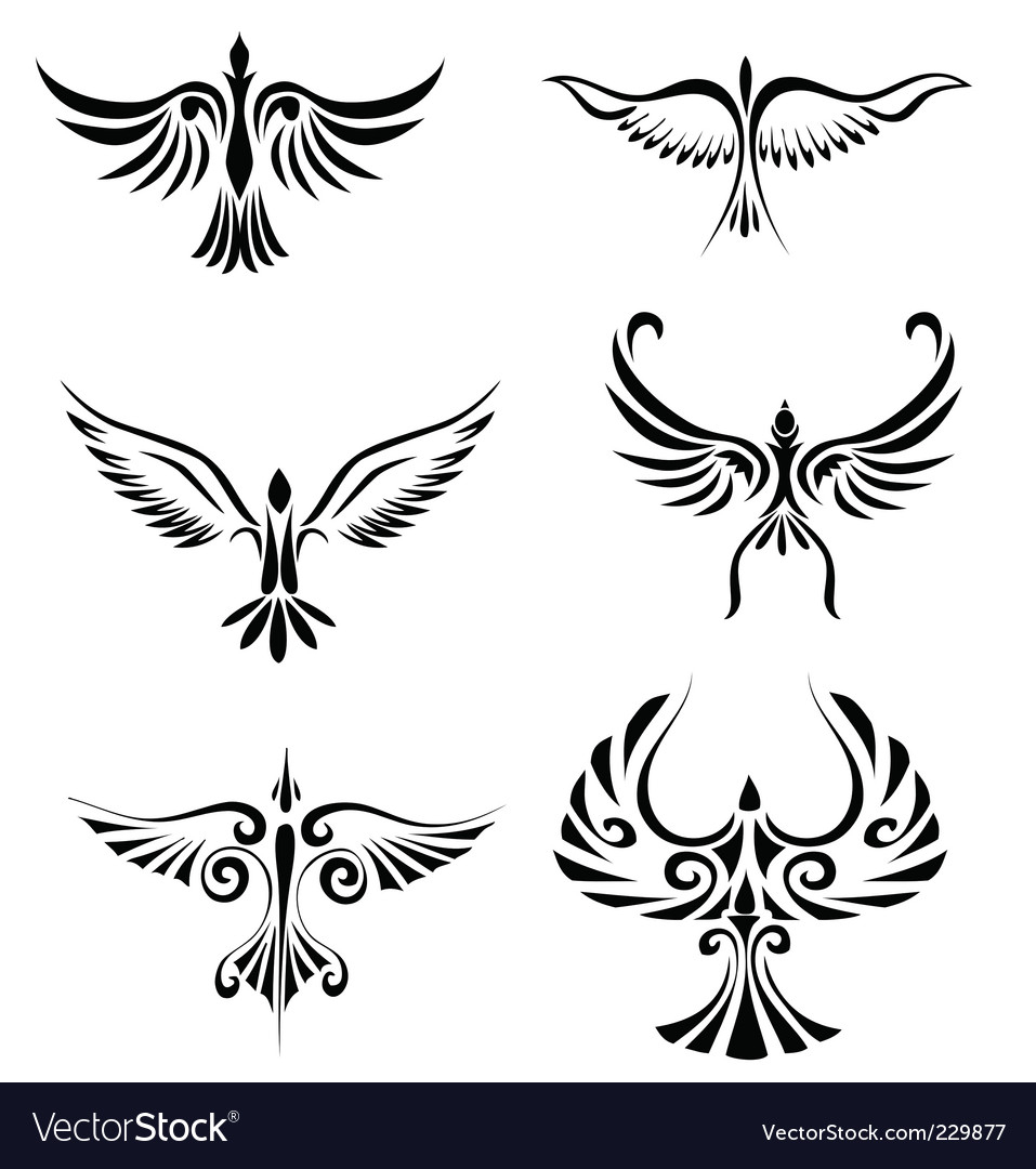Bird Tribal Tattoo Royalty Free Vector Image Vectorstock for sizing 957 X 1080