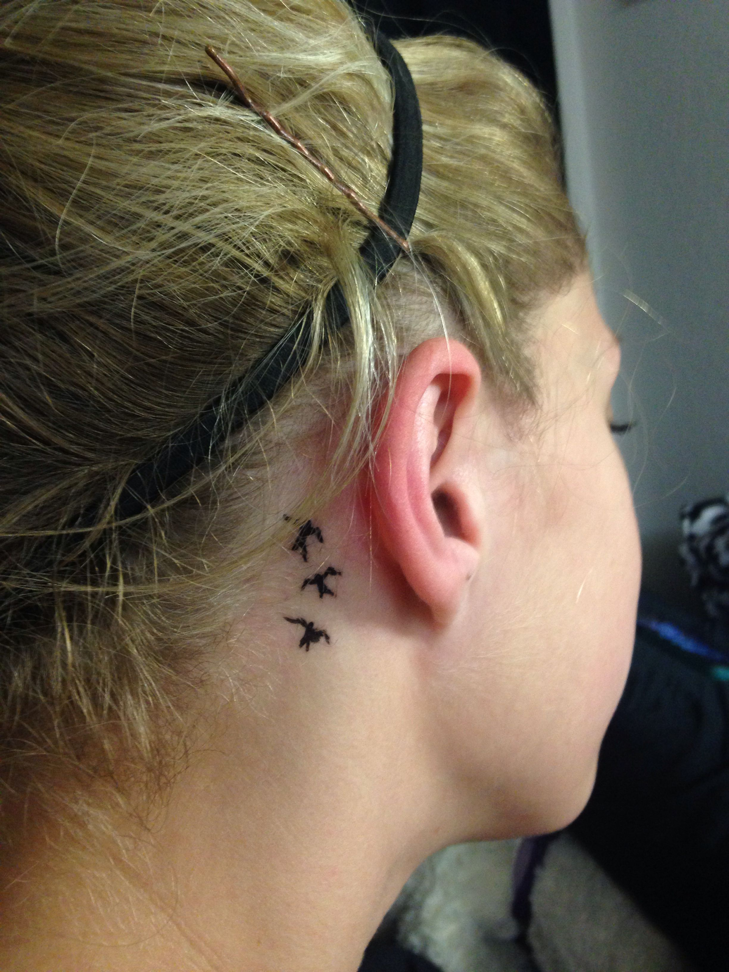 Birds Behind The Ear Tattoo Tattoo Tattoos Behind Ear Tattoos in dimensions 2448 X 3264