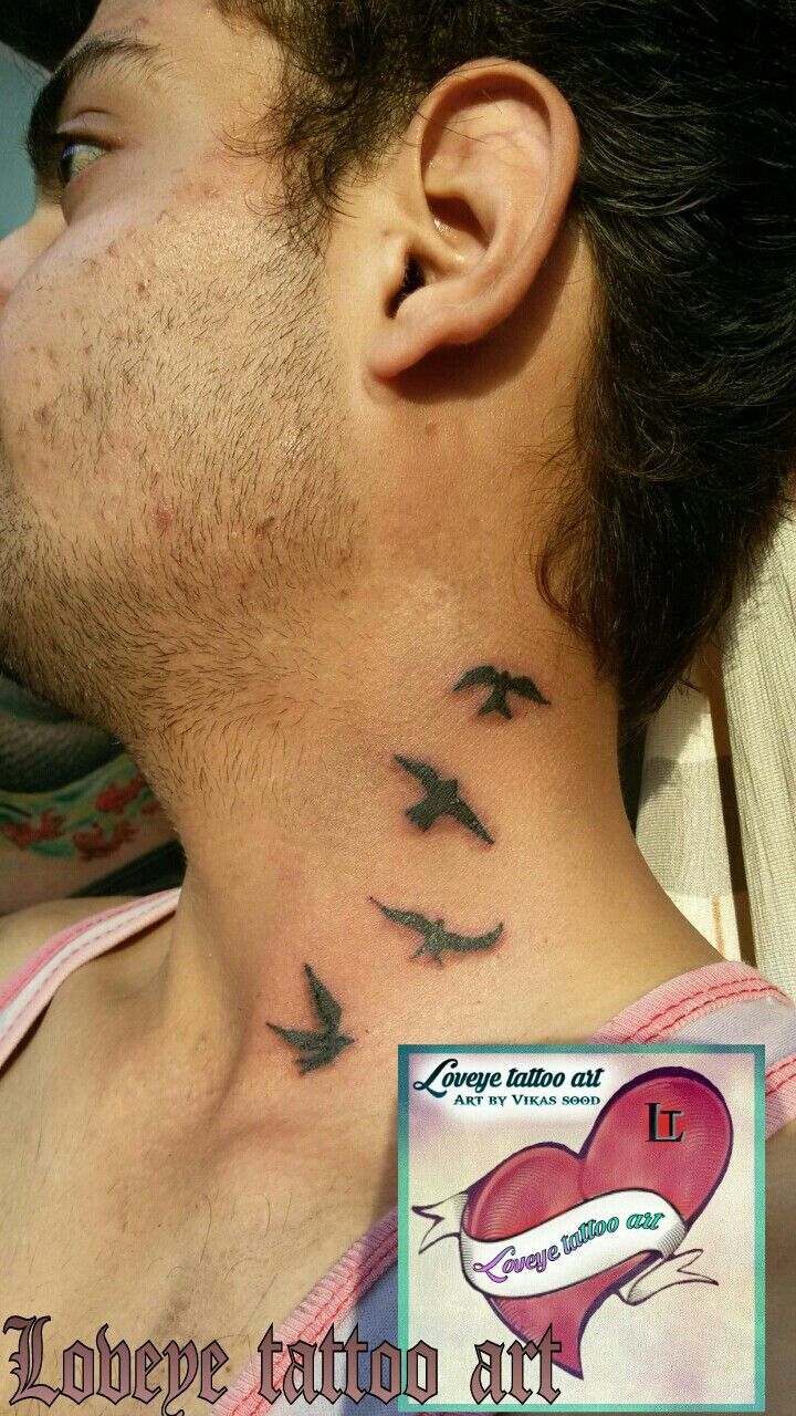 Birds Tattoo On Neck For Boy Loveye Tattoo Art Tattoos Tattoo with regard to size 720 X 1280