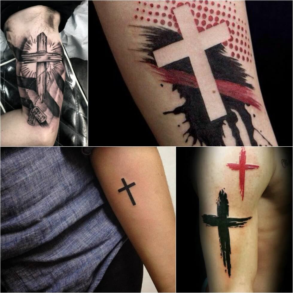 Black And Red Cross Tattoo Designs On Arm with regard to sizing 979 X 979