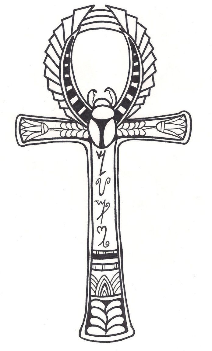 Black And White Ankh Ink Egyptian Tattoo Ankh Tattoo inside proportions 696 X 1149