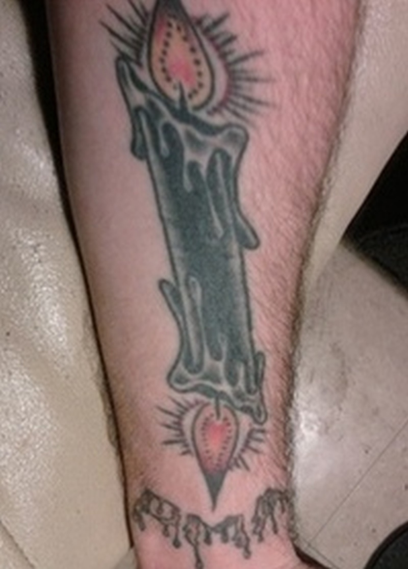 Black Candle Burning At Both Sides 1 Tattoo Tattoos Book 65000 regarding proportions 800 X 1116